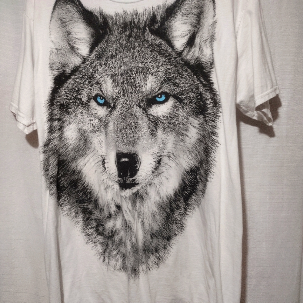 Vintage all over front print wolf t-shirt